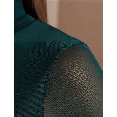 Водолазка с прозрачными рукавами