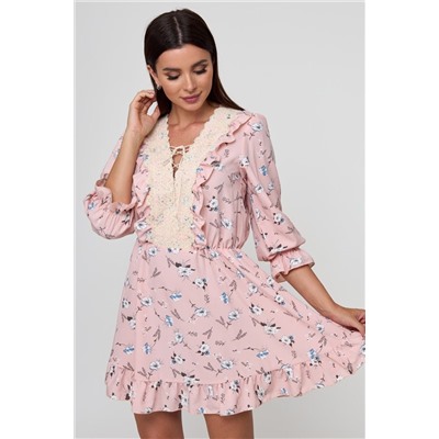 Anelli 1023 пудра_цветы, Платье