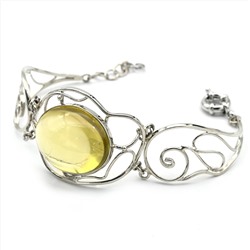 Браслет цитрин, 17,5см