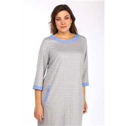 Lady Style Classic 1427 серый_с_голубым, Платье