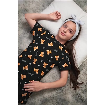 Хлопковая пижама для девочки с шортами Happyfox