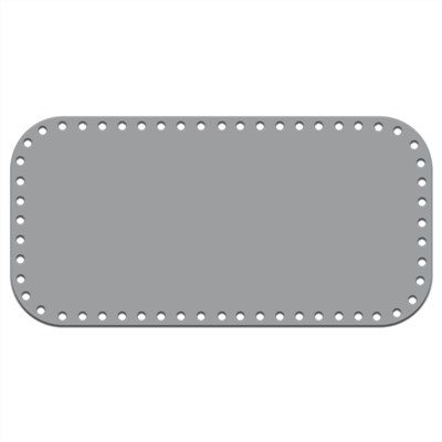 Кожа - Дно для сумки 15 х 30 см. Silver