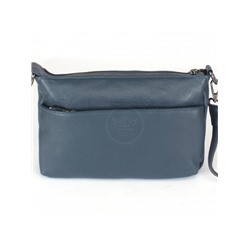 Сумка женская натуральная кожа GU 163-8200,  1отд+карм/пер,  плечевой ремень,  синий 243097