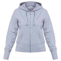 Толстовка женская Hooded Full Zip серый меланж