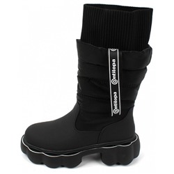 AL8058 черн Сапоги зима для девочек (33-38)/6