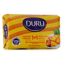 DURU Мыло 1+1  80г.инд уп. Тропическое манго - Персик АКЦИЯ! СКИДКА 30%