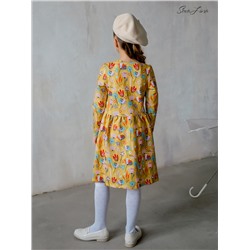 Платье Эля горчичное поле