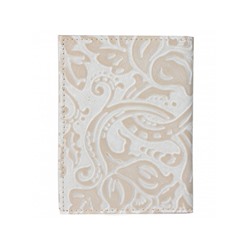 Обложка для автодокументов Premier-О-71 натуральная кожа бежевый пион (128)  116155