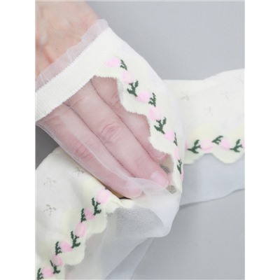 Носки Прозрачные р.35-40 "Flowers" Дорожка цветов