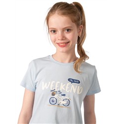 Комплект детский (футболка/брюки) Голубой/синий