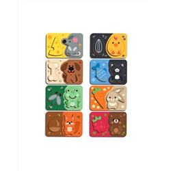 Пазлы из дерева «Кто что ест?» 24 элемента.  Серия «Мои первые пазлы»