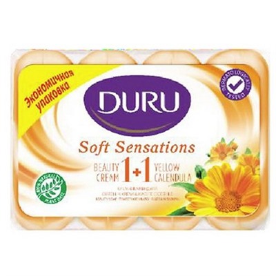 DURU Мыло 1+1 4*80г. экопак. Календула АКЦИЯ! СКИДКА 30%