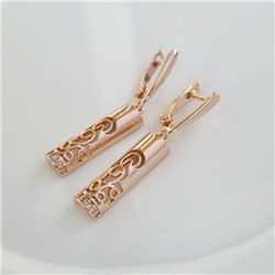 Серьги ювелирная бижутерия коллекция "Дубай" покрытие: позолота, вставка: фианиты, 12958, арт.947.603