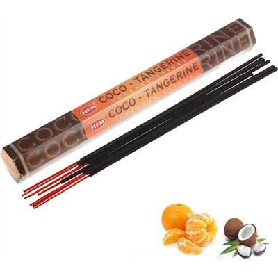 Hem Incense Sticks COCO TANGERINE (Благовония КОКОС МАНДАРИН, Хем), уп. 20 палочек.