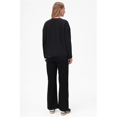 Женский лонгслив оверсайз из футера двухнитки Happyfox