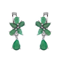 Серьги из серебра изумруд, Шепот