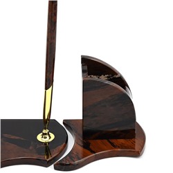 Настольный набор из обсидиана "Маргарита" 500*130*105мм