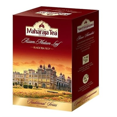 ASSAM MEDIUM LEAF Black Tea FBOP, Maharaja Tea (АССАМ СРЕДНЕЛИСТОВОЙ черный чай, Махараджа чай), 100 г.