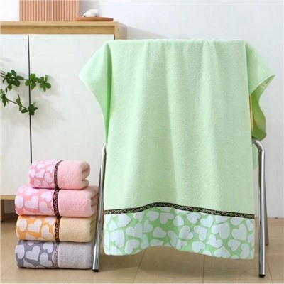 Полотенце махровое "Сердечки" 35*75 см. хлопок 100%