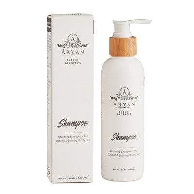 Shampoo NOURISHING SHAMPOO FOR ANTI DANDRUFF & SHINING HEALTHY HAIR, ARYAN (Премиальный шампунь ПИТАЮЩИЙ, ПРОТИВ ПЕРХОТИ, АРЬЯН), 210 мл. - СРОК ГОДНОСТИ ДО 30 НОЯБРЯ 2024 ГОДА