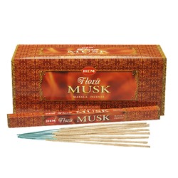 Hem Flora Masala Incense Sticks MUSK (Масала благовония МУСКУС, Хем), уп. 8 палочек