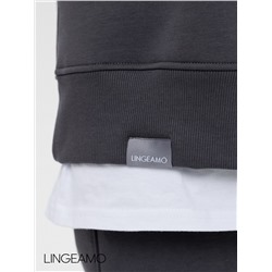 Женский свитшот оверсайз из футера с начесом Lingeamo темно-серый ВК-23 (13)