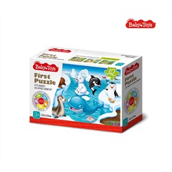 Пазл First Puzzle «Кто живет на краю земли» 42 элемента
