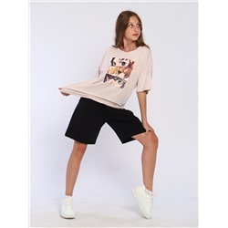 Футболка "Глаза" бежевый