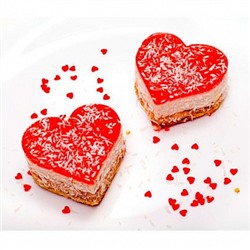 Посыпка кондитерская "Сердечки красно-белые" 7 мм, 50 гр.