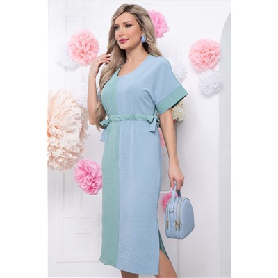 Платье "Фестия" (фисташка/голубой) П5756
