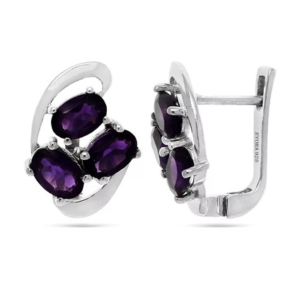 Серьги из серебра аметист, Прелесть