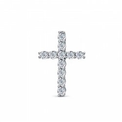 Серебряный крест, куб.циркон., В10-1224