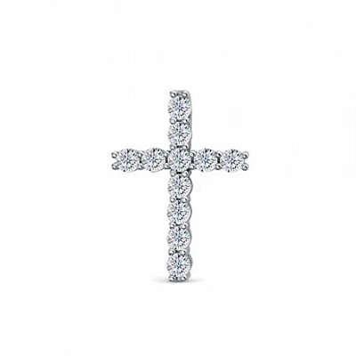 Серебряный крест, куб.циркон., В10-1224