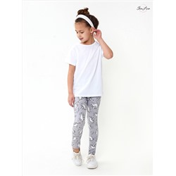 Леггинсы Единороги на сером ФС