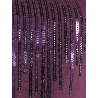 Нарядная футболка с принтом пайетками