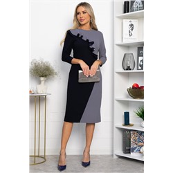 Платье Эванесса (серо-синие) П12745-35М