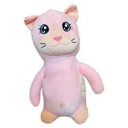 Игрушка с пледом КОТЕНОК С ПУПКОМ - розовый р-р 130х160
