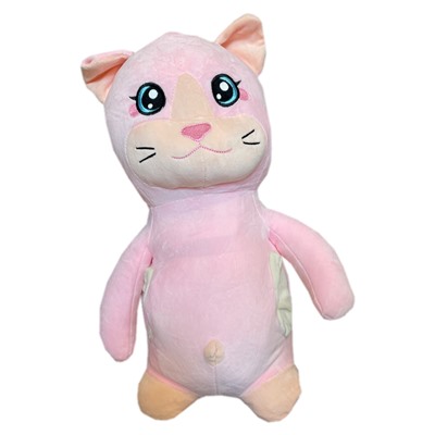 Игрушка с пледом КОТЕНОК С ПУПКОМ - розовый р-р 130х160