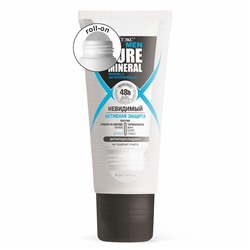 PURE MINERAL MEN Антиперспирант НЕВИДИМЫЙ Активная защита, туба roll-on 50мл