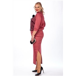 Michel chic 1325 бордовый, Юбка,  Джемпер