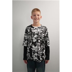 Детский лонгслив с двойным рукавом Happyfox