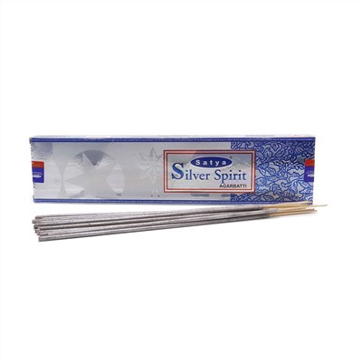 SILVER SPIRIT Agarbatti Incense, Satya (Благовония СЕРЕБРЯНЫЙ ДУХ, Сатья), 20 г.