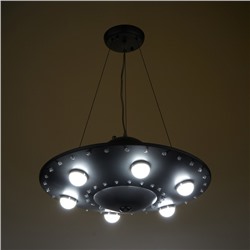 Люстра 6086 "Летающая тарелка" 6LEDх5вт 51х51х70 см