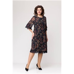 Moda Versal П2202 т.синий+горох, Платье