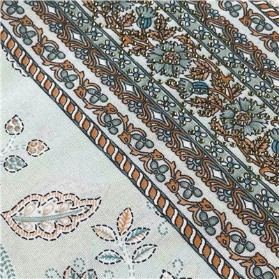 PAKIZAA Long Kurti Suit - Купон для пошива костюма, цвет ПАСТЕЛЬНЫЙ ЗЕЛЕНЫЙ (отрез ткани для пошива Длинной туники (курты), штанов и накидки), Shiv Gori, 1 шт.
