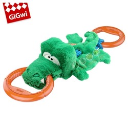 Игрушка GIGWI Крокодил на веревке с пищалкой 75461 АГ