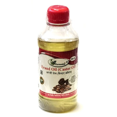ERAND OIL (Castor Oil), Karmeshu (ЭРАНД ОЙЛ, Касторовое масло, Кармешу), 250 мл.