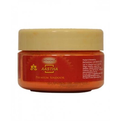 PREMIUM SINDOOR, Patanjali (ПРЕМИУМ СИНДУР для нанесения тилаки, Патанджали), 50 г.