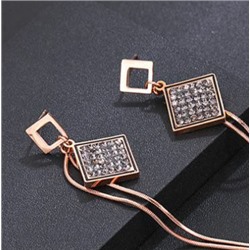 SALE! Длинные серьги - цепочки из ювелирной стали, "Геометрия", 1 пара.