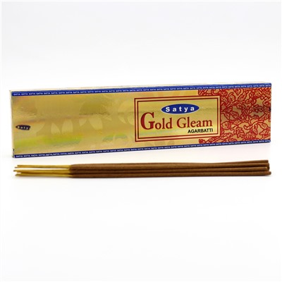 GOLD GLEAM Agarbatti, Satya (Благовония ЗОЛОТОЙ БЛЕСК Агарбатти, Сатья), 20 г.